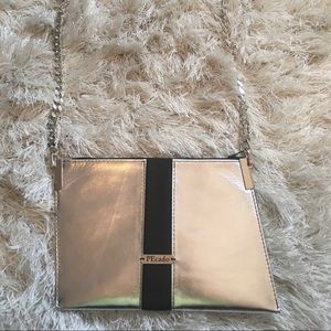 Pecado bag silver metallic like new quality
